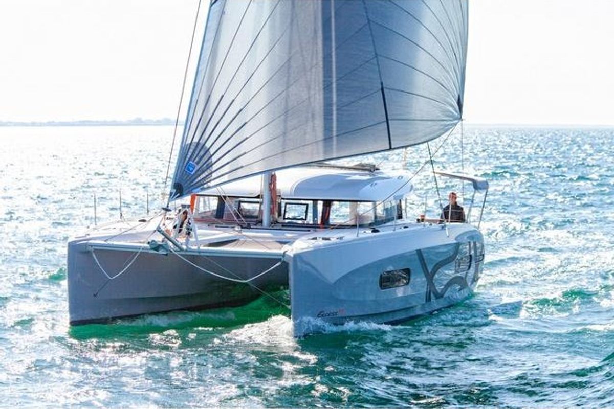 Exterior view of Albatross, a Excess 11 catamaran at Papeete, France