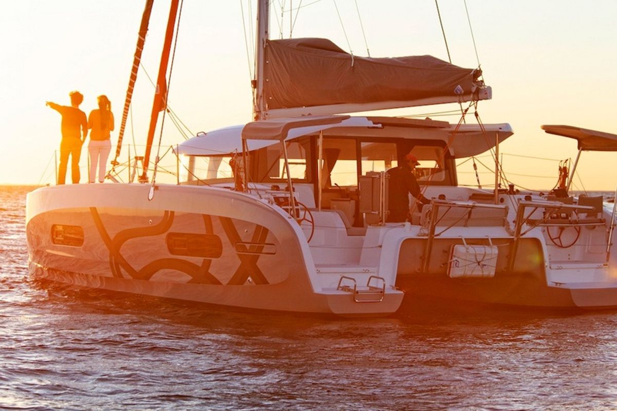 Exterior view of Albatross, a Excess 11 catamaran at Papeete, France