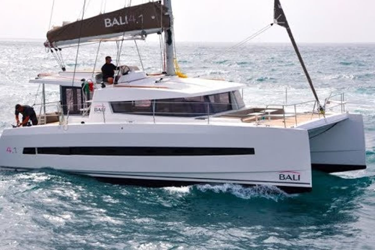 Efi, a Bali 4.1 catamaran at Municipal Unit of Lefkada, Greece