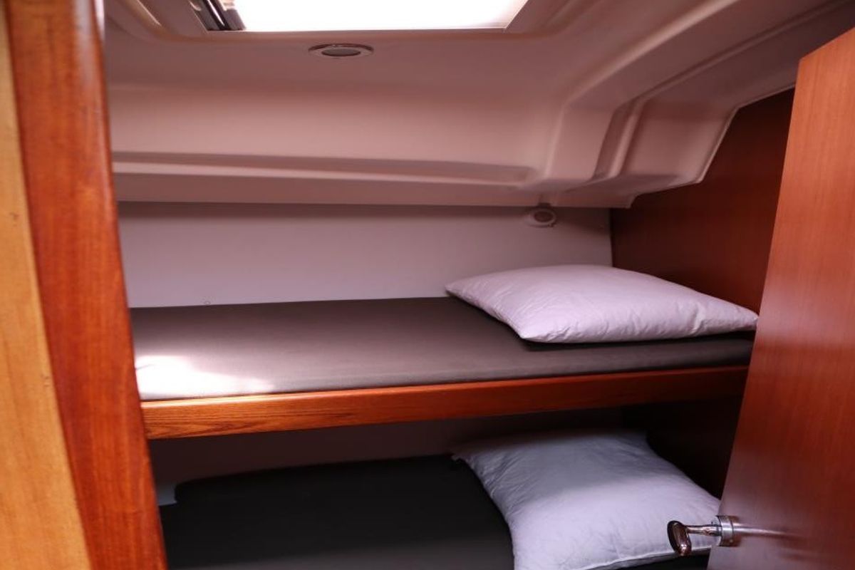 Cabin on Fantasea, a Beneteau Oceanis 43 sailboat at Athens, Greece