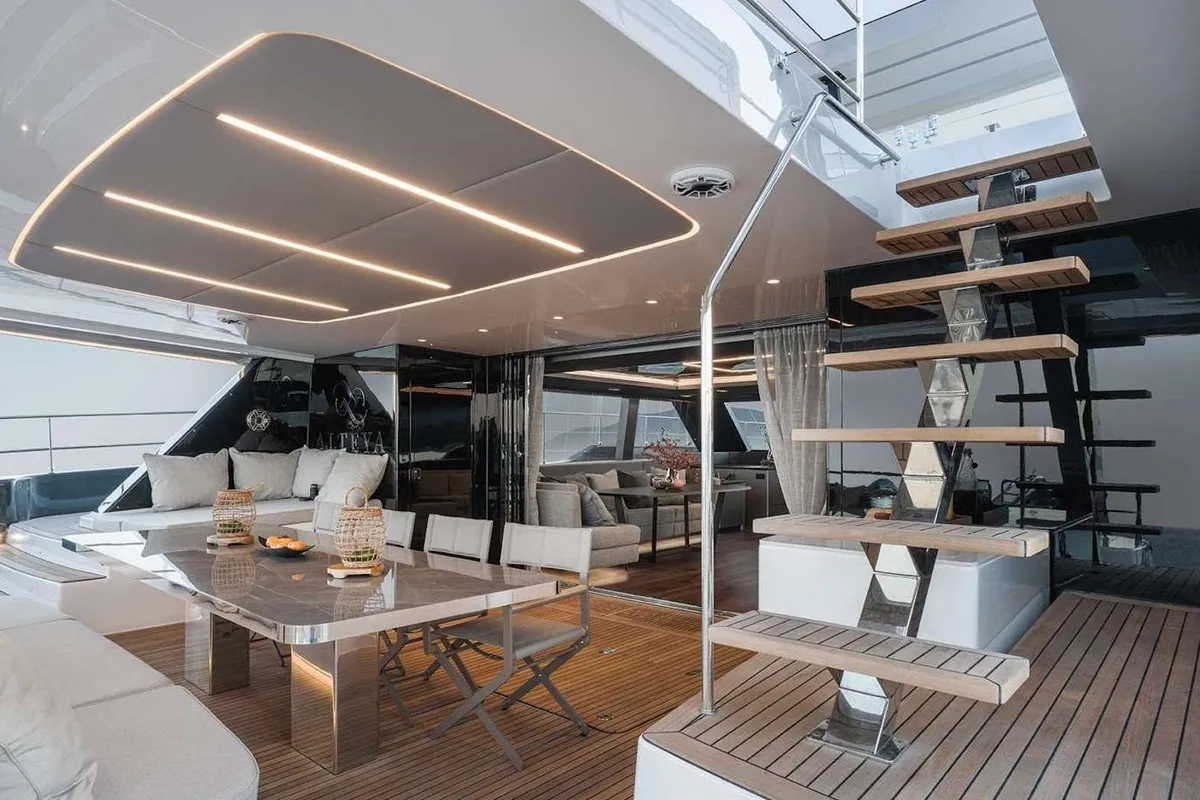 Alteya, a Sunreef Yachts Sunreef 70 Power catamaran at Athens, Greece