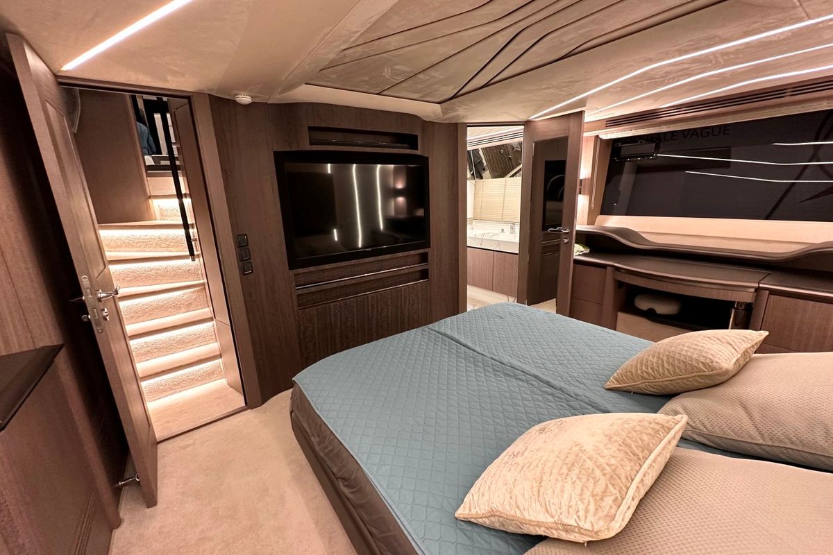 Cabin on PARADISE, a Galeon 680 Fly yacht at Dubrovnik, Croatia