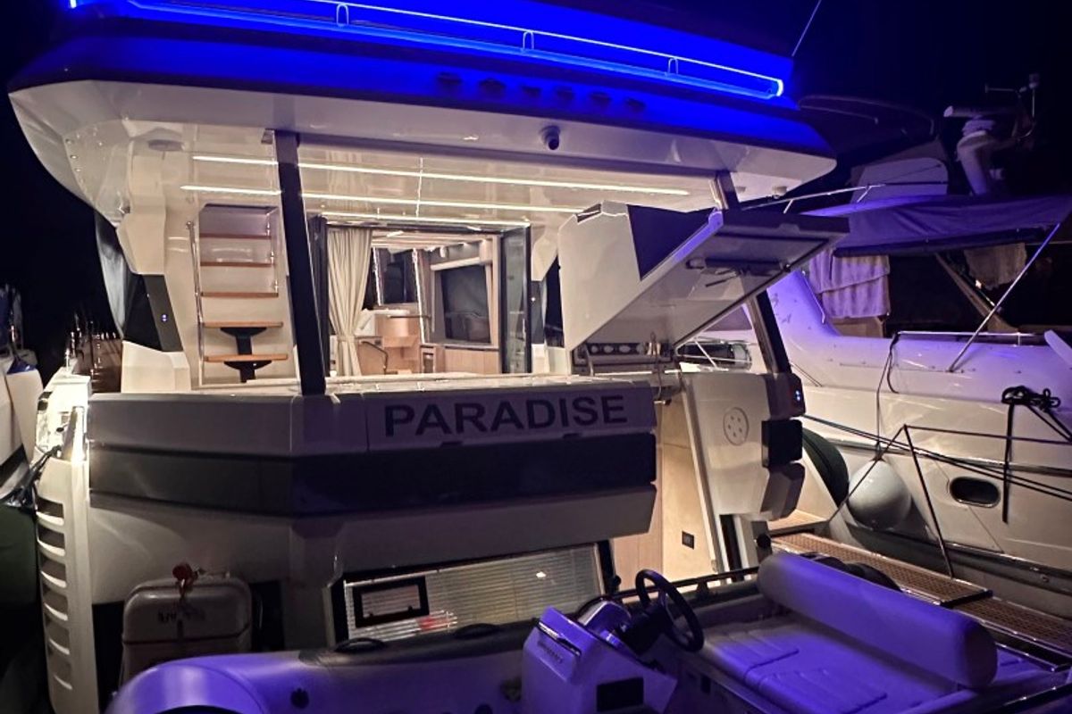 Exterior view of PARADISE, a Galeon 680 Fly yacht at Dubrovnik, Croatia