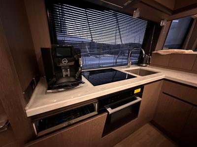 Galley of PARADISE, a Galeon 680 Fly yacht at Dubrovnik, Croatia