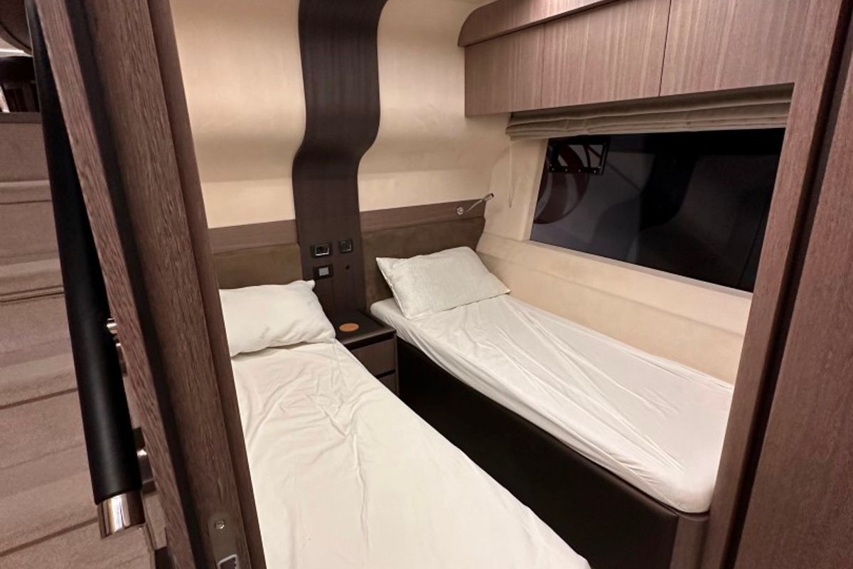 Cabin on PARADISE, a Galeon 680 Fly yacht at Dubrovnik, Croatia