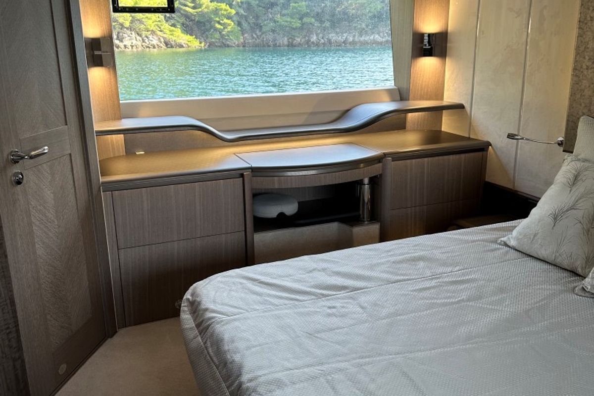 Cabin on PARADISE, a Galeon 680 Fly yacht at Dubrovnik, Croatia