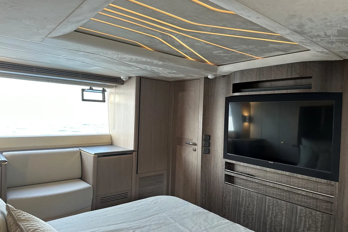 Cabin on PARADISE, a Galeon 680 Fly yacht at Dubrovnik, Croatia