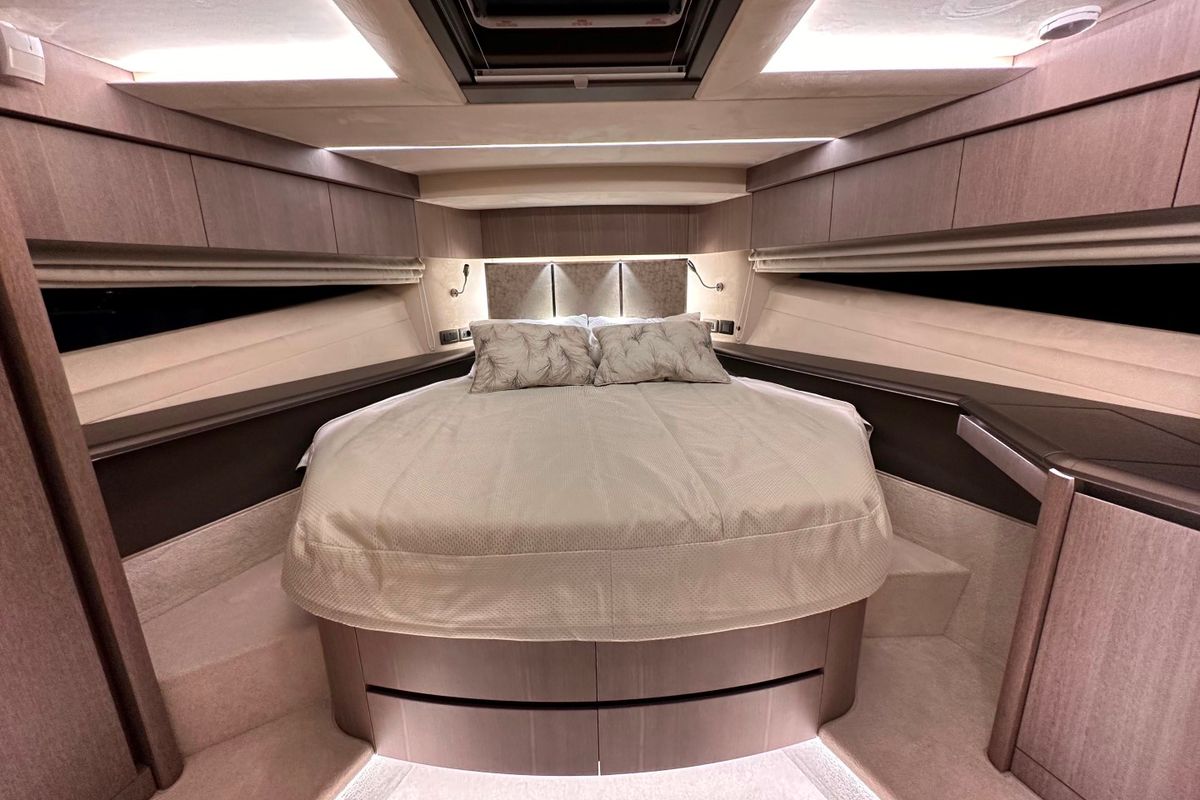 Cabin on PARADISE, a Galeon 680 Fly yacht at Dubrovnik, Croatia