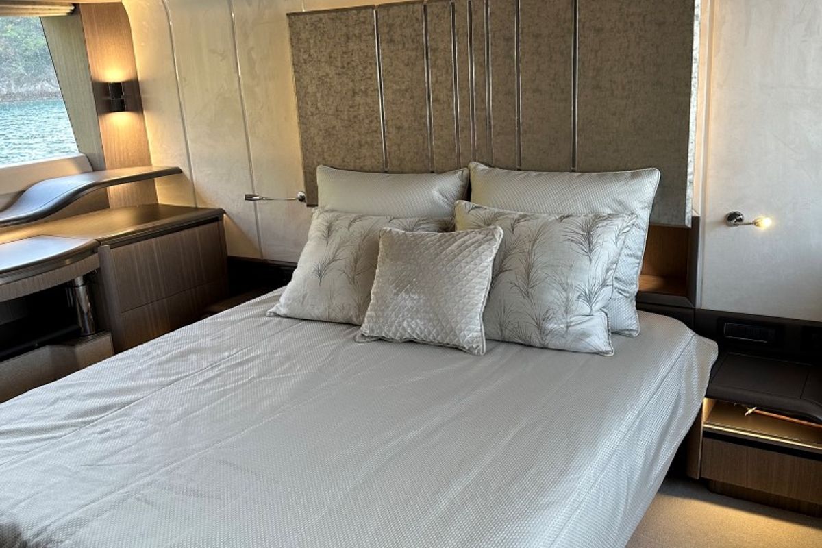 Cabin on PARADISE, a Galeon 680 Fly yacht at Dubrovnik, Croatia