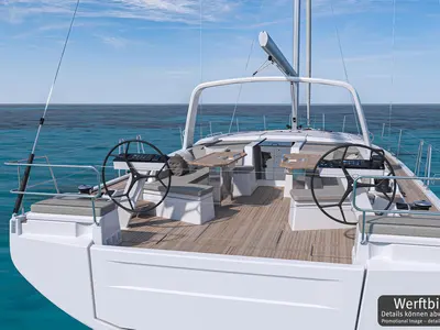 Cockpit of Orange, a Beneteau Oceanis 52 sailboat at Grad Biograd na Moru, Croatia