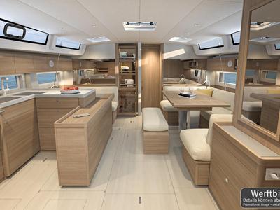 Salon of Orange, a Beneteau Oceanis 52 sailboat at Grad Biograd na Moru, Croatia