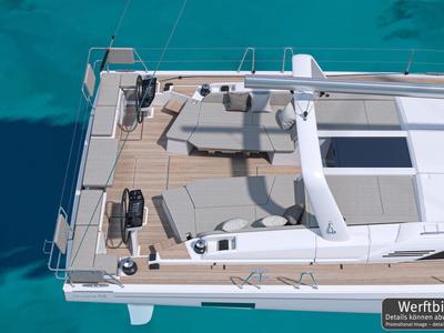 Deck of Orange, a Beneteau Oceanis 52 sailboat at Grad Biograd na Moru, Croatia