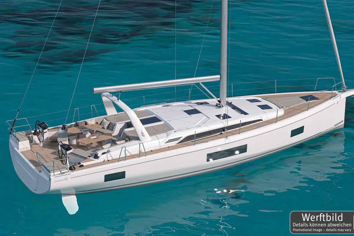Exterior view of Orange, a Beneteau Oceanis 52 sailboat at Grad Biograd na Moru, Croatia