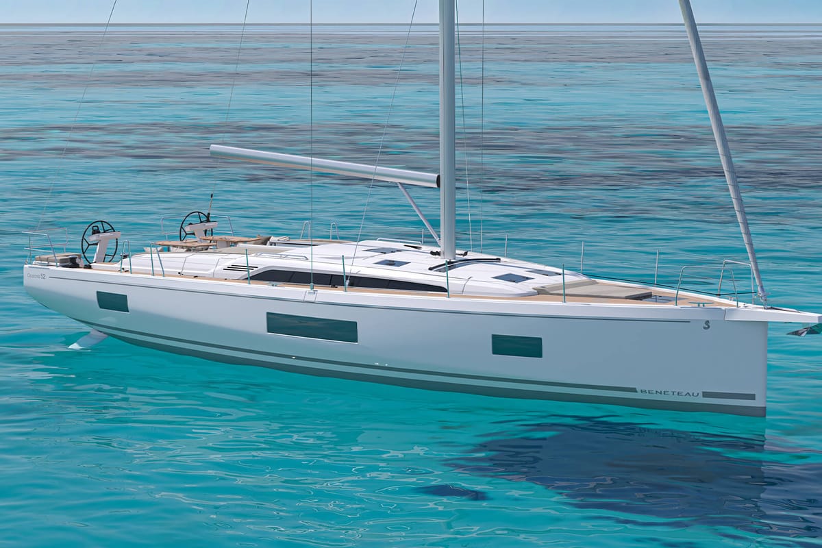 Exterior view of Orange, a Beneteau Oceanis 52 sailboat at Grad Biograd na Moru, Croatia