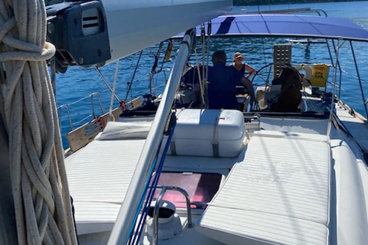 La Luna, a Bavaria 46 Cruiser sailboat at Municipal Unit of Lefkada, Greece