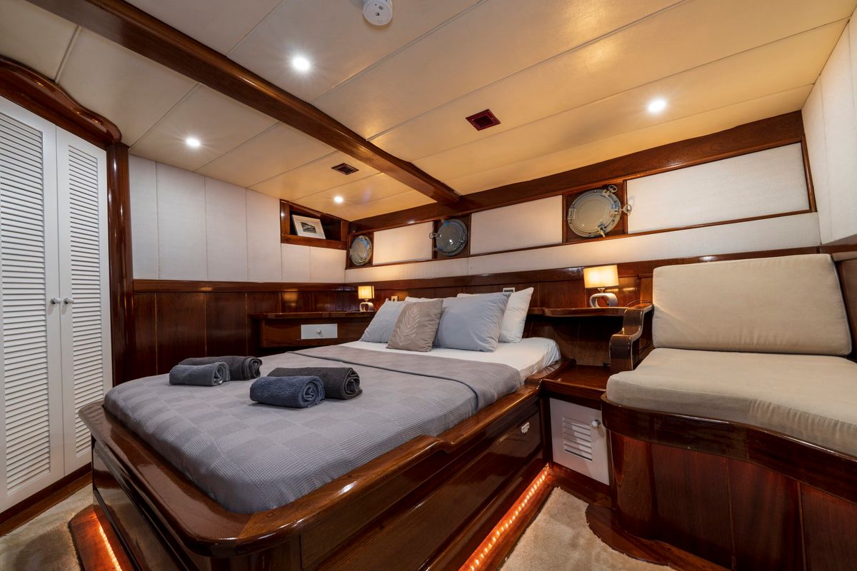 Cabin on Nautilus, a Unknown Nautilus yacht at Fethiye, Turkey
