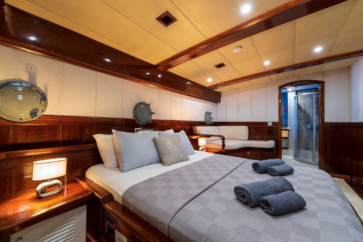 Cabin on Nautilus, a Unknown Nautilus yacht at Fethiye, Turkey