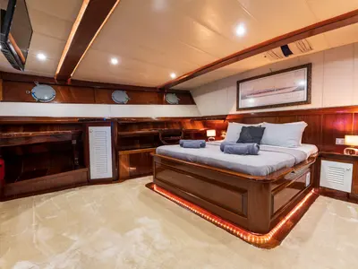 Cabin on Nautilus, a Unknown Nautilus yacht at Fethiye, Turkey