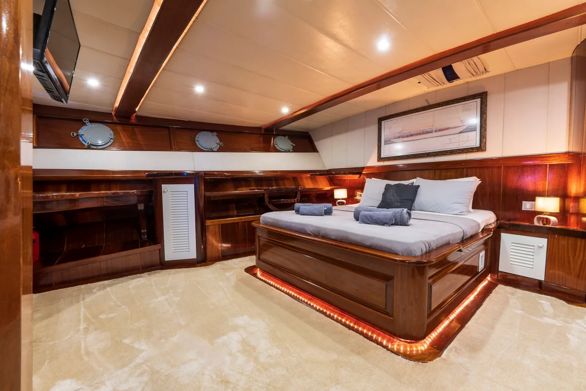 Cabin on Nautilus, a Unknown Nautilus yacht at Fethiye, Turkey