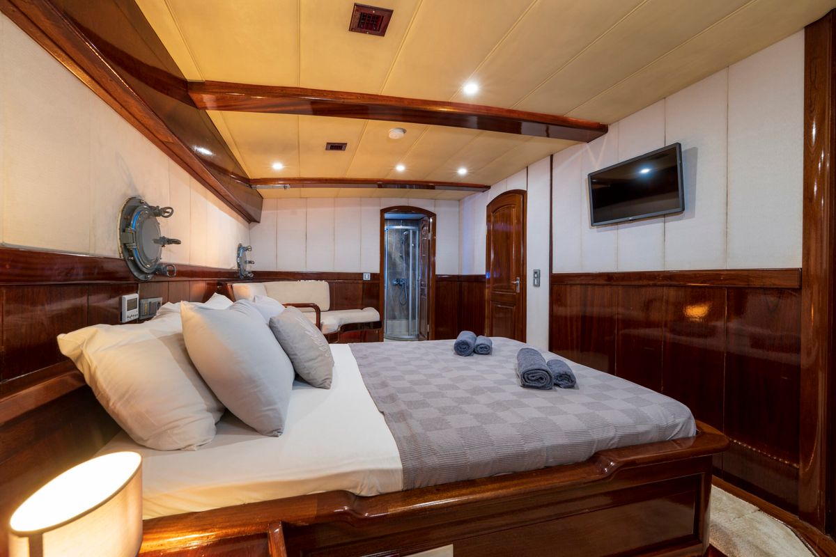 Cabin on Nautilus, a Unknown Nautilus yacht at Fethiye, Turkey