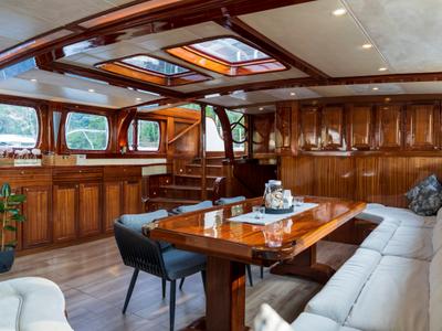 Salon of Nautilus, a Unknown Nautilus yacht at Fethiye, Turkey