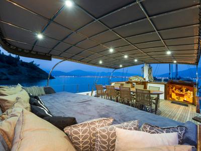 Deck of Nautilus, a Unknown Nautilus yacht at Fethiye, Turkey