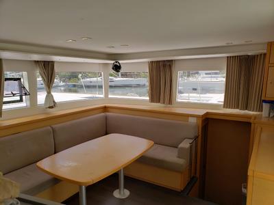 Salon of Belle, a Lagoon 450 Sport catamaran at Alameda, United States