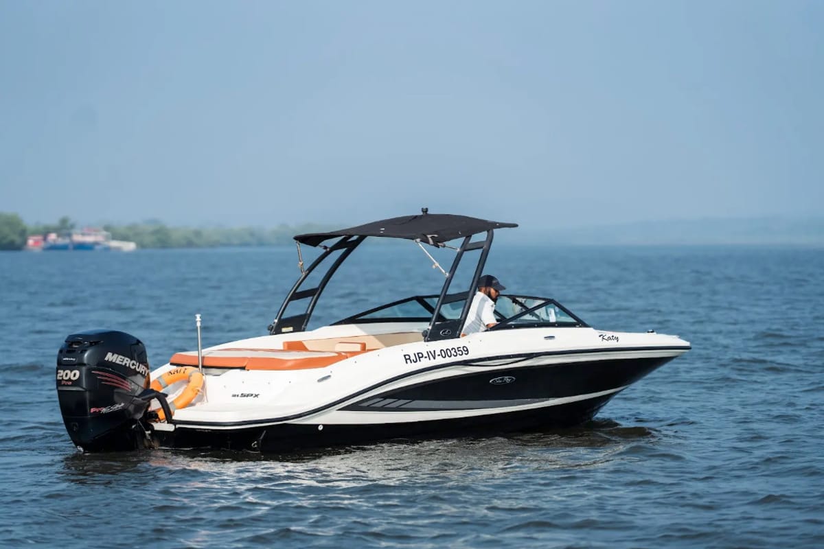 Exterior view of Katy, a Sea Ray Boats Sea Ray SPX 210 motorboat at Panaji, India
