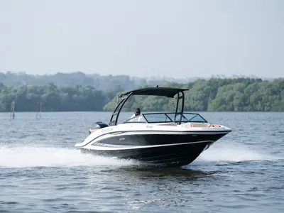Exterior view of Katy, a Sea Ray Boats Sea Ray SPX 210 motorboat at Panaji, India