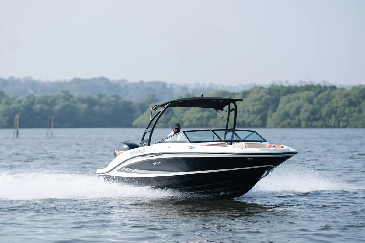 Exterior view of Katy, a Sea Ray Boats Sea Ray SPX 210 motorboat at Panaji, India