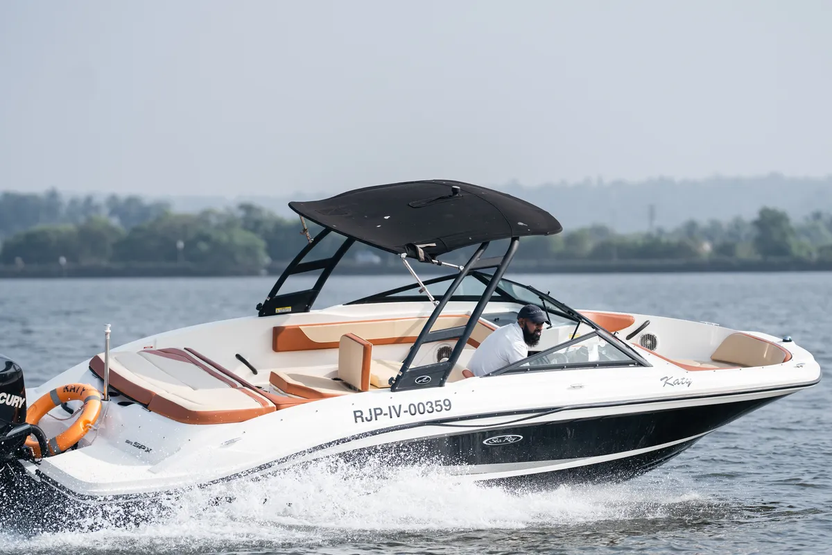 Exterior view of Katy, a Sea Ray Boats Sea Ray SPX 210 motorboat at Panaji, India