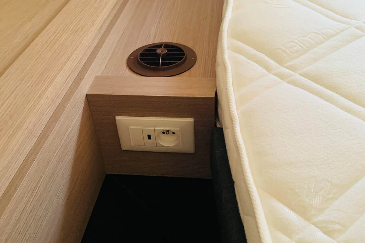 Cabin on Nahoa, a Fountaine Pajot Elba 45 catamaran at Athens, Greece