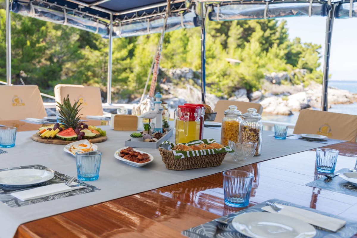 Deck of Gideon, a Unknown Gideon yacht at Grad Kaštela, Croatia