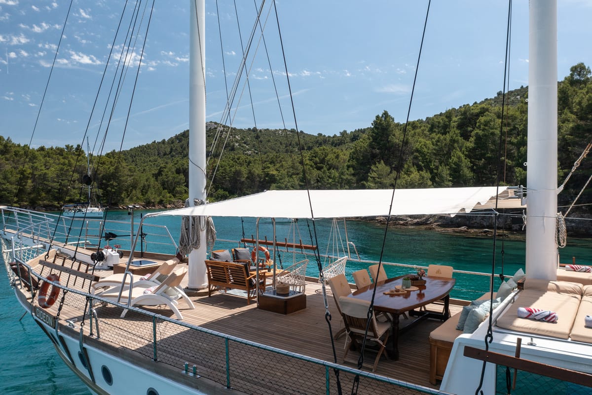 Deck of Gideon, a Unknown Gideon yacht at Grad Kaštela, Croatia