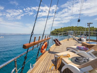 Deck of Gideon, a Unknown Gideon yacht at Grad Kaštela, Croatia