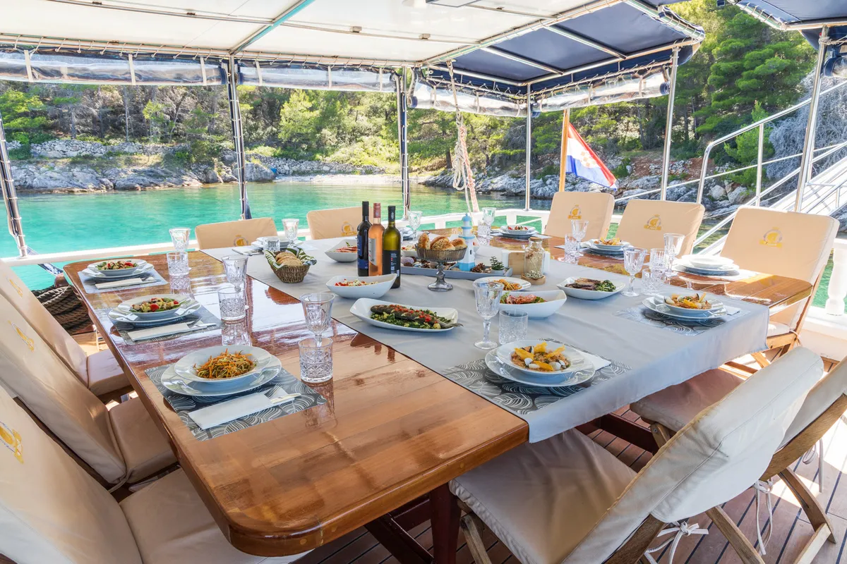 Deck of Gideon, a Unknown Gideon yacht at Grad Kaštela, Croatia