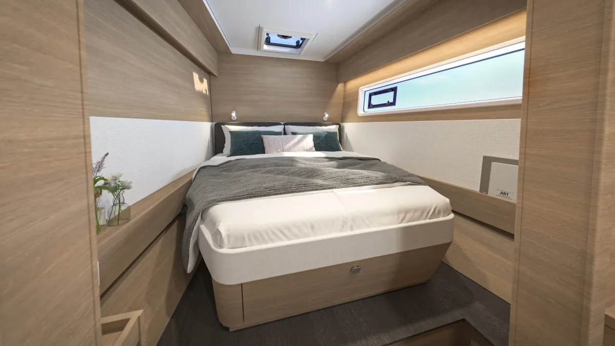 Cabin on Emerald, a Lagoon 43 catamaran at Municipal Unit of Ellomenos, Greece