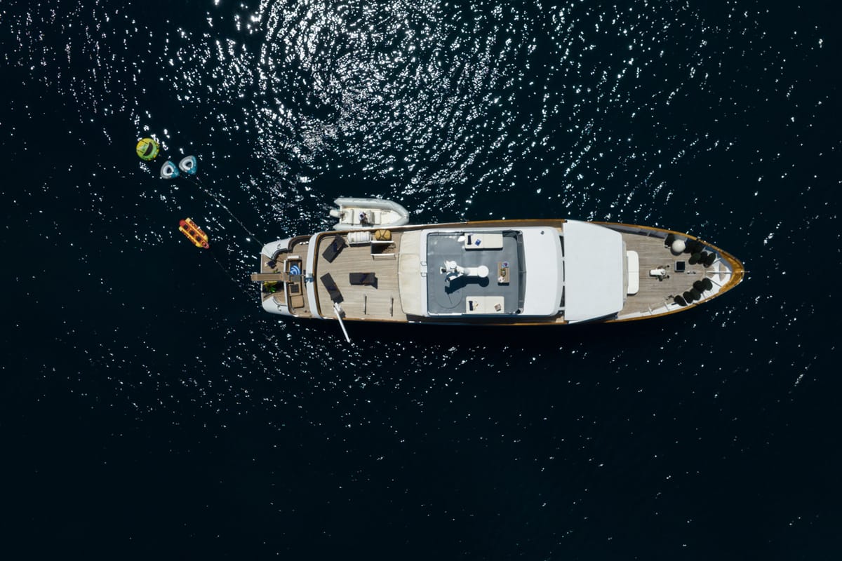 Elena, a Perama Shipyard M/Y Elena yacht at Athens, Flisvos Delta marina, Greece