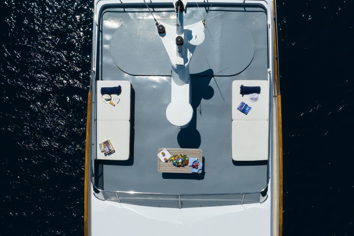 Elena, a Perama Shipyard M/Y Elena yacht at Athens, Flisvos Delta marina, Greece