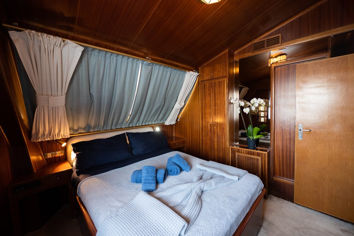 Elena, a Perama Shipyard M/Y Elena yacht at Athens, Flisvos Delta marina, Greece