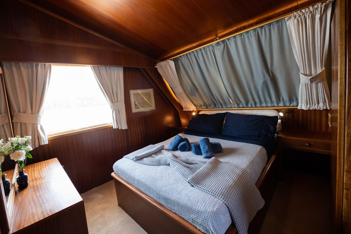 Elena, a Perama Shipyard M/Y Elena yacht at Athens, Flisvos Delta marina, Greece