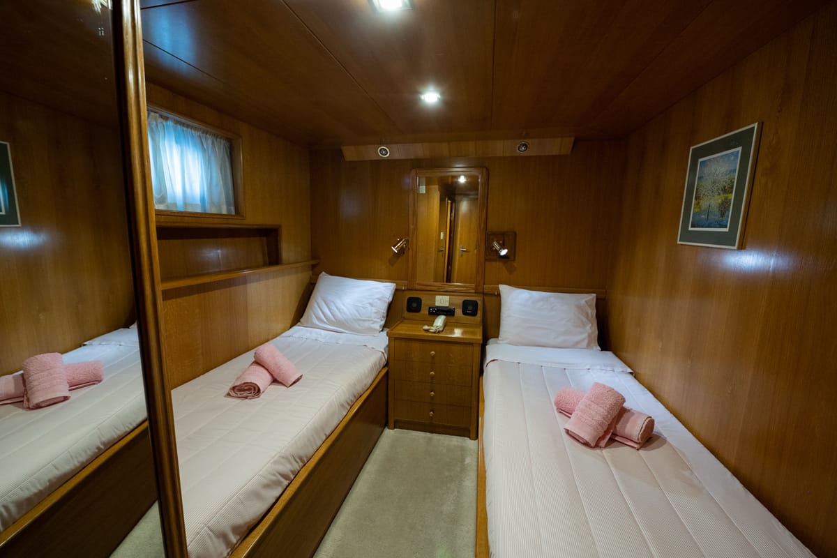 Elena, a Perama Shipyard M/Y Elena yacht at Athens, Flisvos Delta marina, Greece