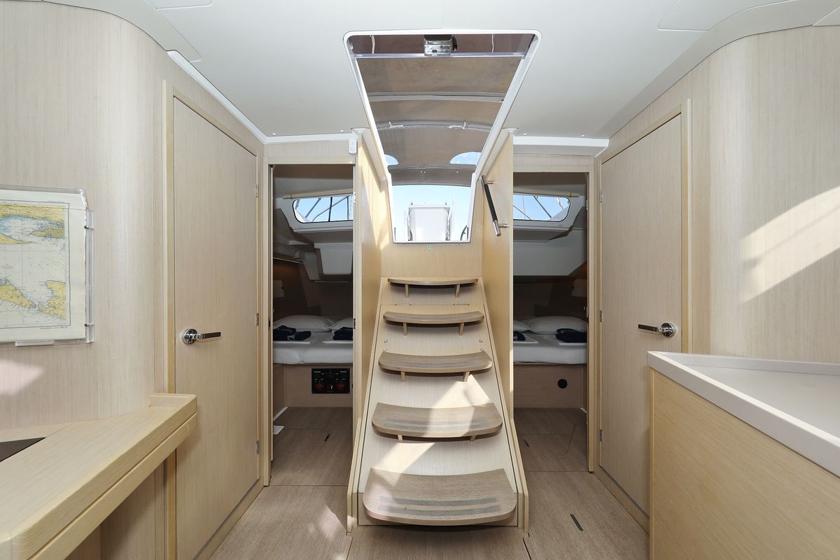 Cabin on Saturn, a Beneteau Oceanis 46.1 sailboat at Grad Vodice, Croatia