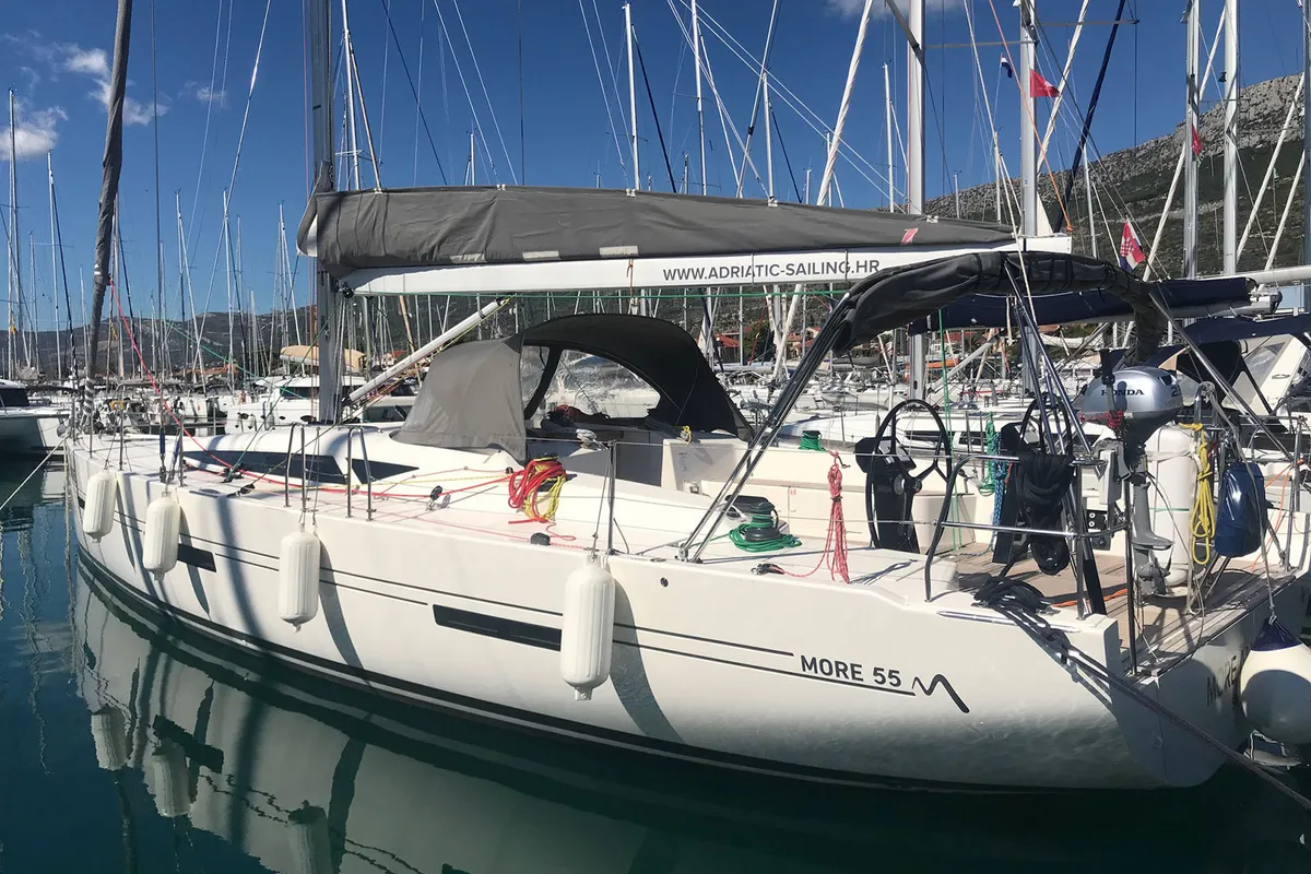 Exterior view of More Amore, a More Boats More 55 sailboat at Grad Kaštela, Croatia