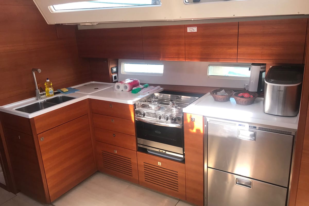Galley of More Amore, a More Boats More 55 sailboat at Grad Kaštela, Croatia