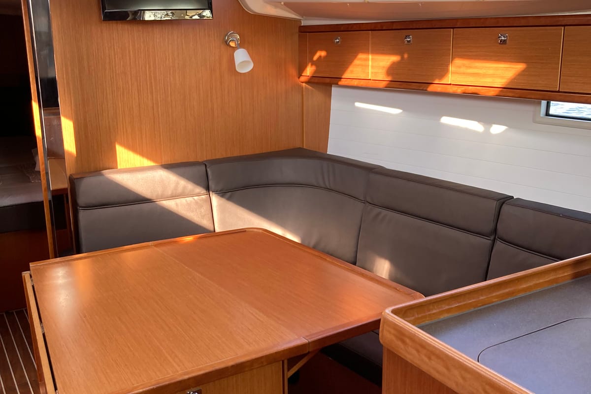 Salon of Hanni, a Bavaria Cruiser 37 sailboat at Grad Šibenik, Croatia
