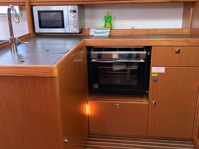 Galley of Hanni, a Bavaria Cruiser 37 sailboat at Grad Šibenik, Croatia