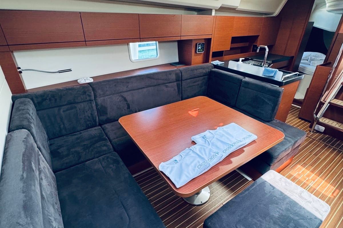 Salon of DELTA, a Hanse Yachts Hanse 458 sailboat at Novi Vinodolski, Croatia