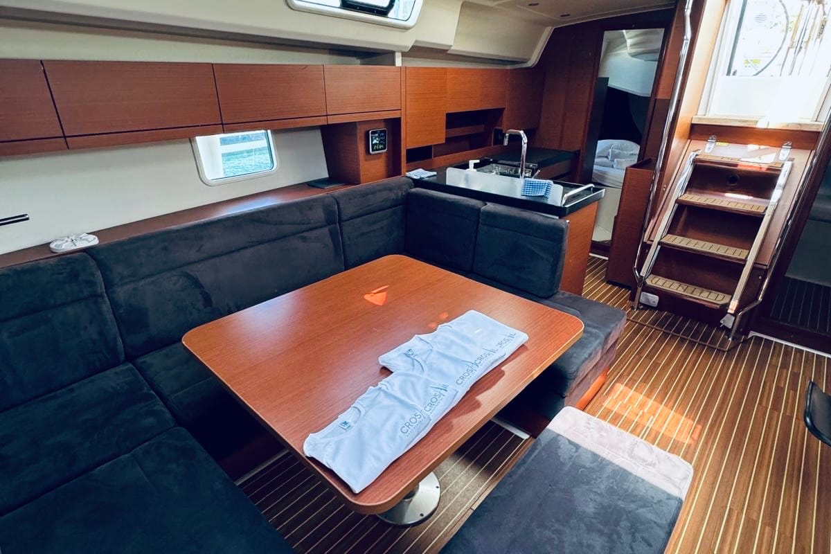 Salon of DELTA, a Hanse Yachts Hanse 458 sailboat at Novi Vinodolski, Croatia