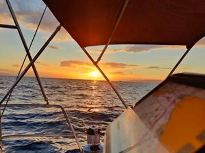 Deck of Crete, a Beneteau Oceanis 393 sailboat at Marina Delta Kallithea, Greece